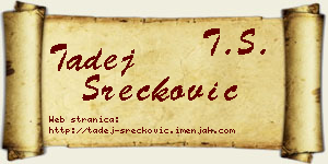 Tadej Srećković vizit kartica